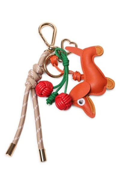Pop Ups Brand Key Chain With Charms In Orange