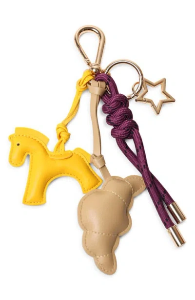 Pop Ups Brand Key Chain With Charms In Multi