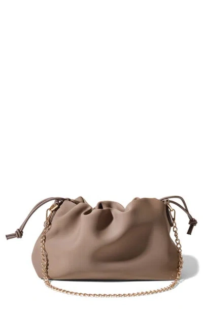 Pop Ups Brand Puff Neoprene Clutch In Mocha