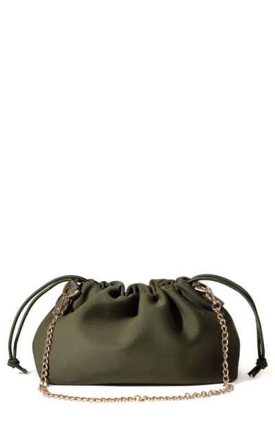 Pop Ups Brand Puff Neoprene Clutch In Safari Green