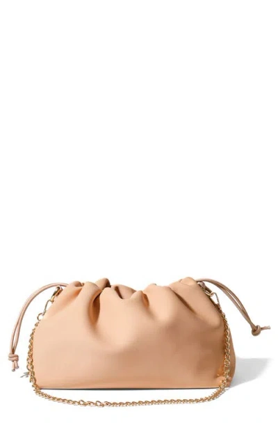 Pop Ups Brand Puff Neoprene Clutch In Tan