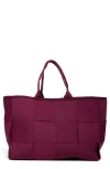 Pop Ups Brand Water Resistant Woven Neoprene Large Tote Bag In Purple