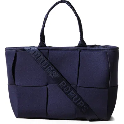 Pop Ups Brand Water Resistant Woven Neoprene Mini Tote Bag In Blue