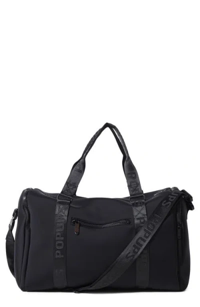 Pop Ups Brand Weekend Neoprene Duffel Bag In Black