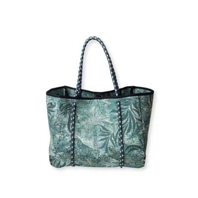 Pop Ups Brand Women's Everyday Tote Jungle Fever Denim Green