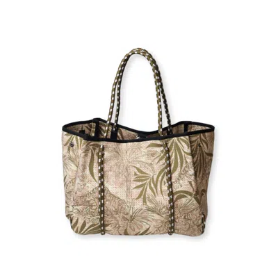 Pop Ups Brand Women's Neutrals Everyday Tote Jungle Fever Denim Beige In Sand