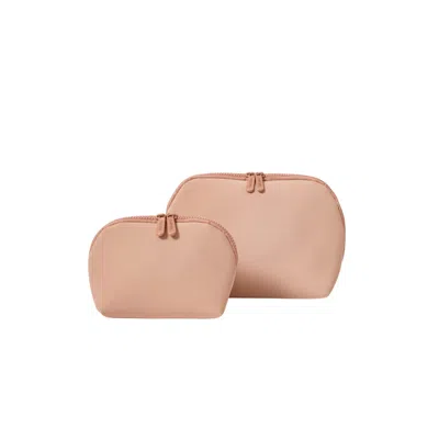 Pop Ups Brand Women's Neutrals Makeup Pouch Set Tan In Brown