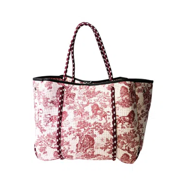 Pop Ups Brand Women's Red Everyday Tote Lion Toile