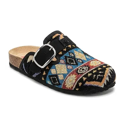 Pop Viviea Womens Round Closed Toe Slip-on Shoe In Black