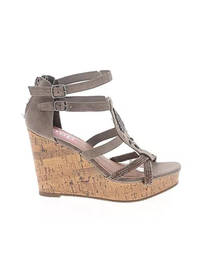 Pre-owned Pop Wedges In Gray