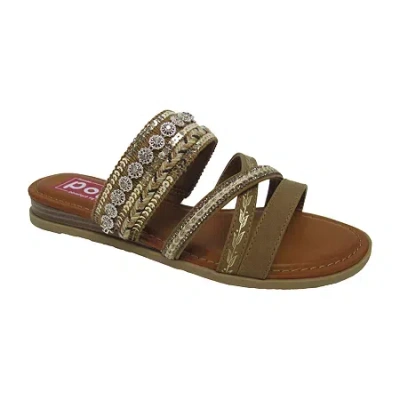 Pop Womens Jivanta Wedge Sandals In Brown