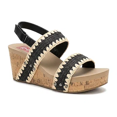 Pop Womens Kabilyn Wedge Sandals In Black