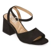 Pop Womens Plot Heeled Sandals In Black