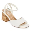 Pop Womens Plot Heeled Sandals In White