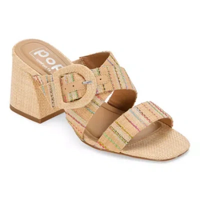 Pop Womens Sharice Heeled Sandals In Brown