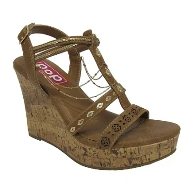 Pop Womens Vicara Wedge Sandals In Brown