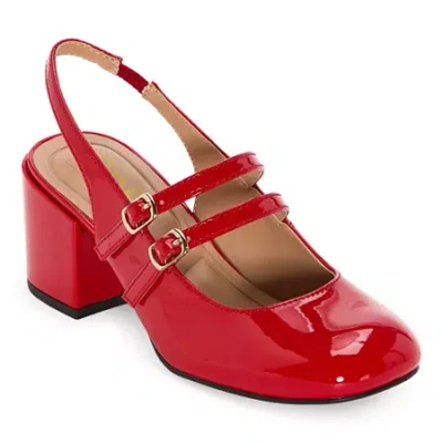 Pop Womens Zaviera Heeled Sandals In Red