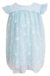 Popatu 3d Floral Party Dress In Blue