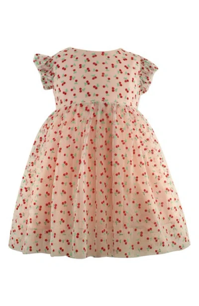 Popatu Babies'  Cherry Print Mesh Dress