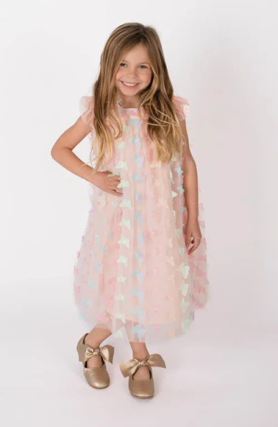 Popatu Kids' 3d Butterfly Dress In Pink