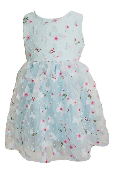 Popatu Kids' 3d Butterfly Party Dress In Blue