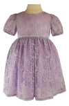 Popatu Kids' Floral Lace Dress In Lavender
