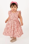 POPATU KIDS' FLORAL PINAFORE DRESS