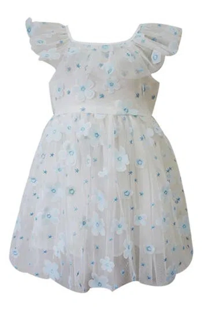 Popatu Kids' Flutter Collar Party Dress In Multi
