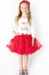 Popatu Kids' Santa's Little Helper Dress In Red