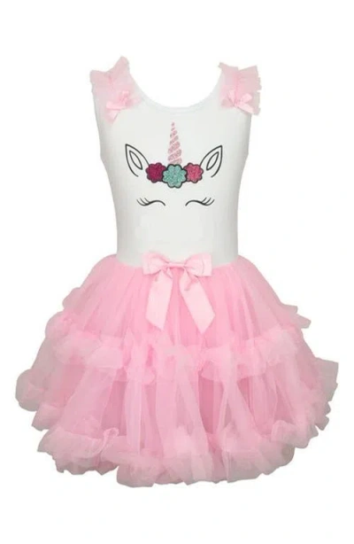 Popatu Kids' Sequin Unicorn Tulle Party Dress In Multi