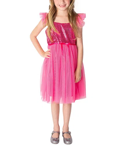 Popatu Kids' Sequin Tulle Dress In Pink