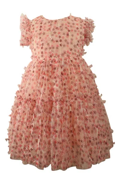 Popatu Babies'  Star Print Tulle Tiered Party Dress In Red