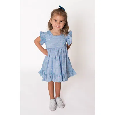 Popatu Babies'  Stripe Clip Dot Cotton Party Dress