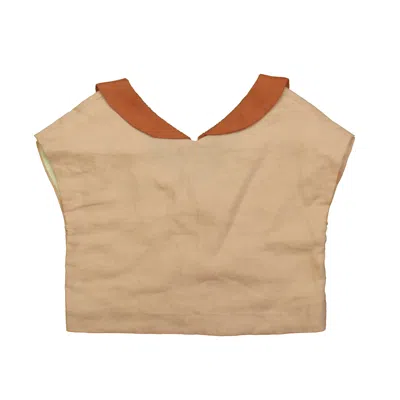 Pre-owned Popelin Kids' Girls Pink Blouse In Brown