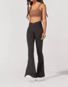 Popflex Active Criss Cross Hourglass Bell Bottom With Pockets In Black