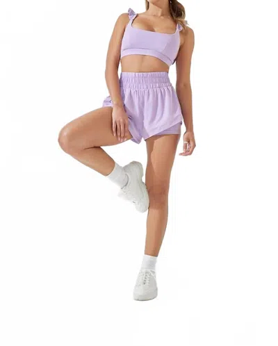 Popflex Active High Waisted Super Short In Digital Lavender In Purple