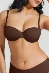 Popilush Balconette Underwire Push-up Bra In Animal Print