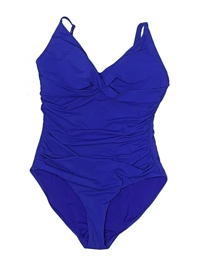Pre-owned Popilush One Piece Swimsuit In Blue