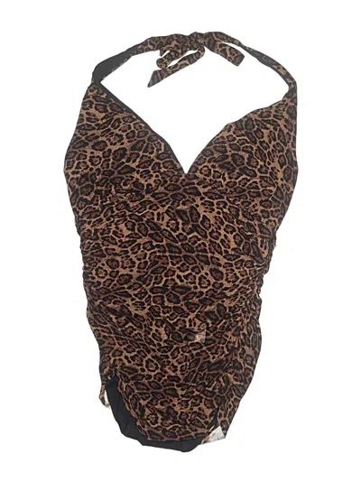 Popilush One Piece Swimsuit In Brown