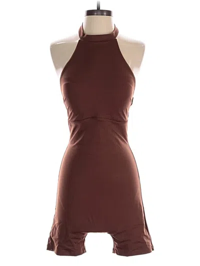 Pre-owned Popilush Romper In Brown