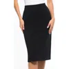 Popilush Sculptease Commuter Fitted Skirt In Black