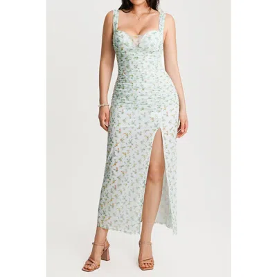 Popilush Sculpting Floral Midi Dress In Multi
