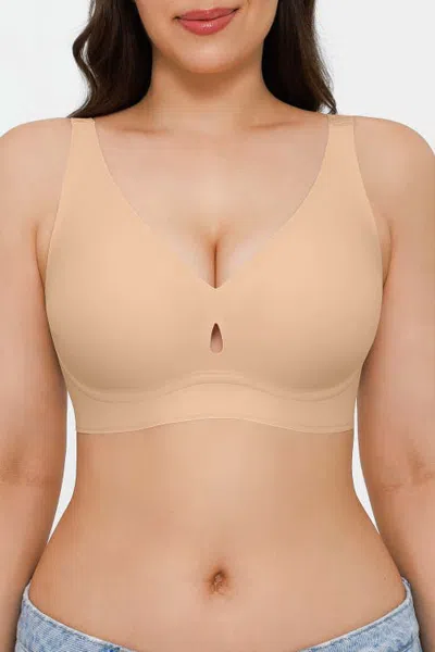 Popilush Seamless Wireless Jelly Contour Support Bra In Nude