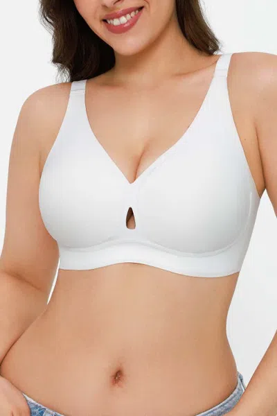 Popilush Seamless Wireless Jelly Contour Support Bra In White