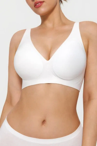 Popilush Seamless Wireless Jelly Minimizer Everydaywear Bra In White