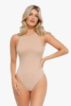 Popilush Shapewear Cloudsense Sleeveless Cutaway Round Neck Bodysuit In Tres Naturale