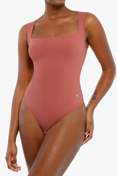Popilush Shapewear Cloudsense Sleeveless Square Neck Bodysuit In Burgundy