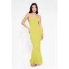 Popilush Shapewear Modal Slimming Maxi Slip Dress In Straw