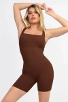 Popilush Shapewear Seamless Square Neck Smoothing Sport Romper