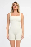 Popilush Shapewear Seamless Square Neck Smoothing Sport Romper